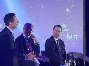 BAFT Europe Bank to Bank Forum - Image 11 Simon Wells of HSBC, Andrew McDougall of Barclays, and Ben Pott of BNY Image 2