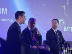 BAFT Europe Bank to Bank Forum - Image 10 Simon Wells of HSBC, Andrew McDougall of Barclays, and Ben Pott of BNY Image 1